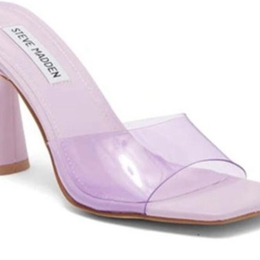 NWOT STEVE MADDEN Elated Slide Sandal In Lilac Lucite